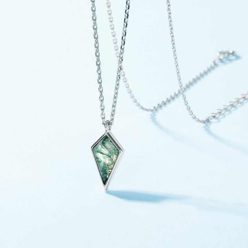Elegant Moss Agate Necklace