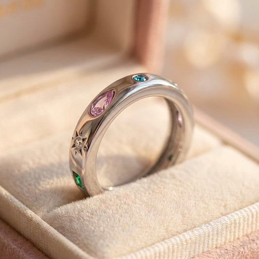 Elegant Multistone Statement Ring