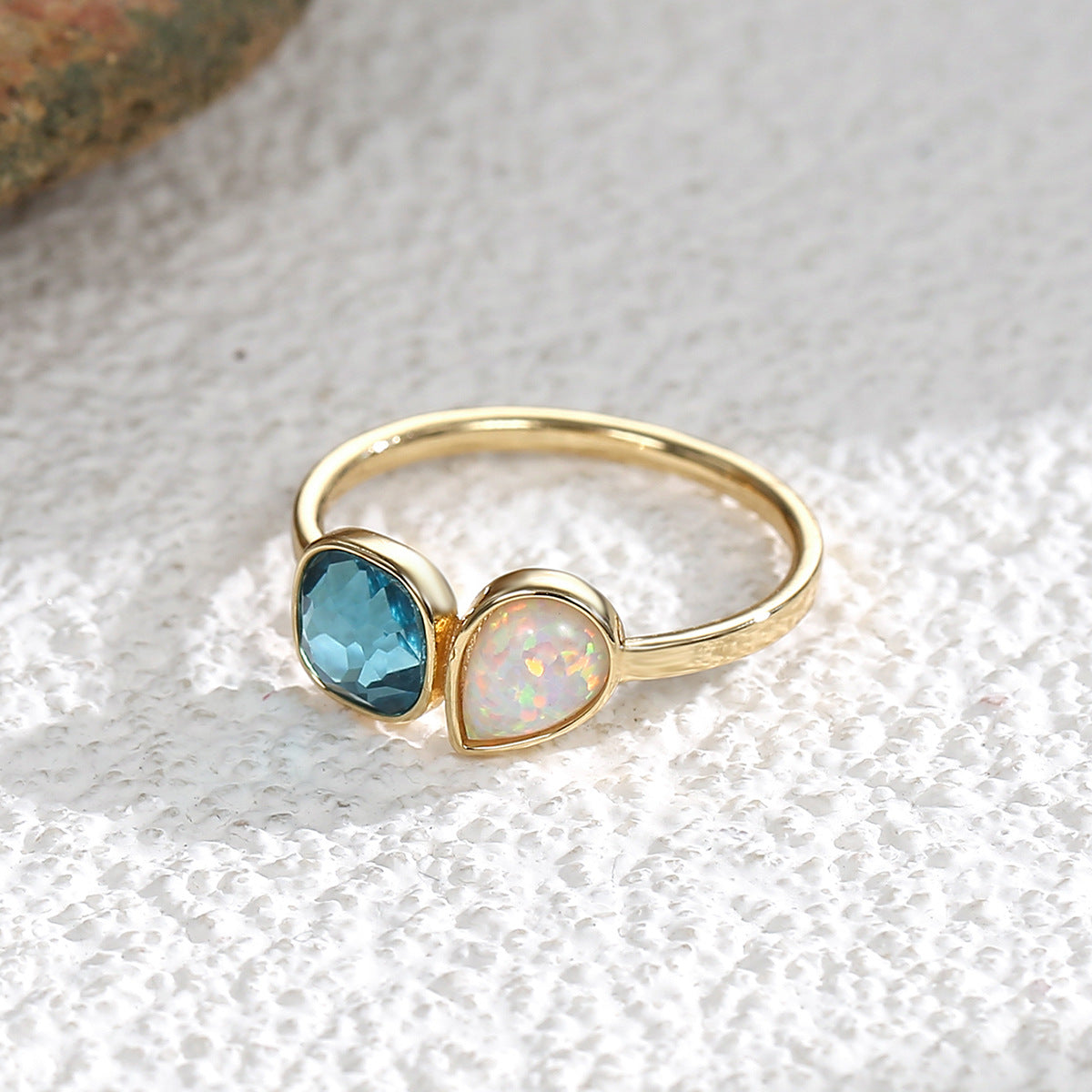 Elegant Opal Topaz Ring