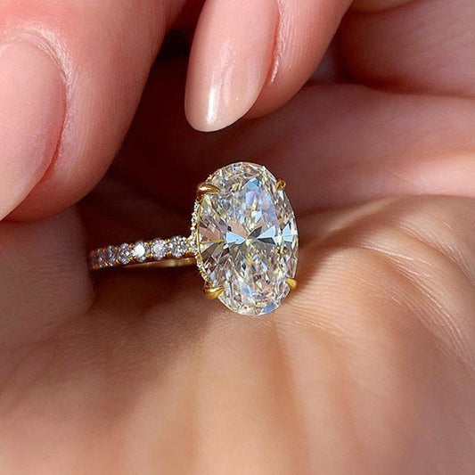 Elegant Oversized Oval Cut Ring