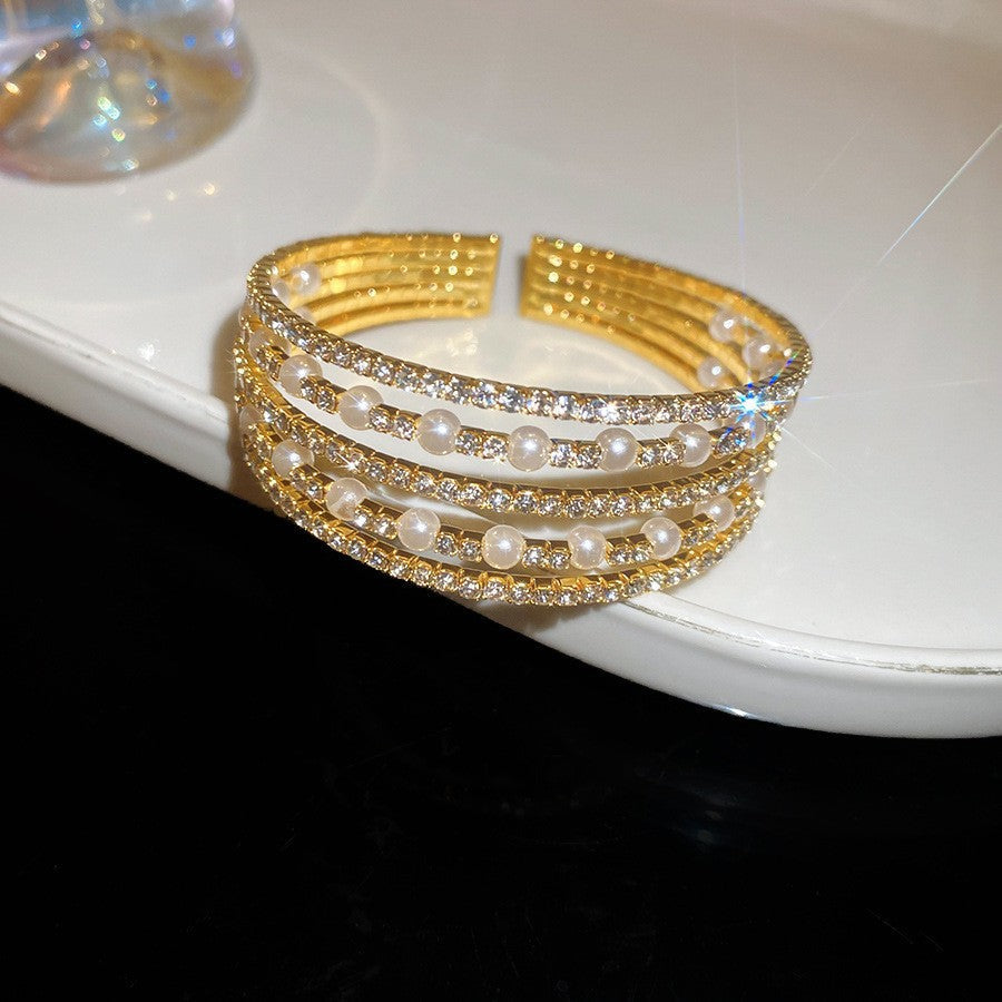Elegant Pearl Cuff Bracelet
