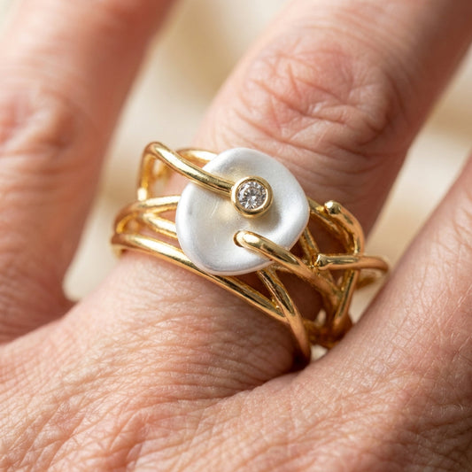 Pearl Geometric Ring