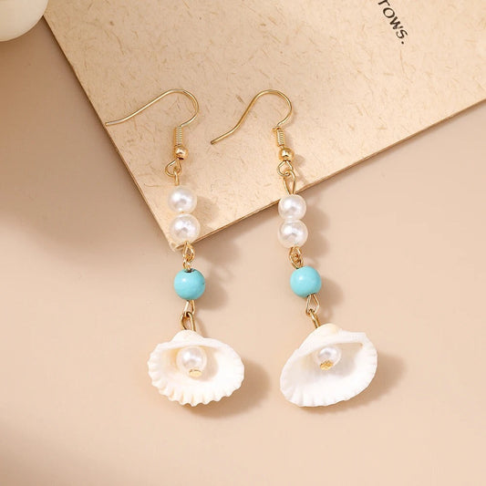 Elegant Pearl Shell Earrings