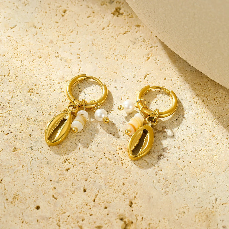 Elegant Pearl Shell Earrings