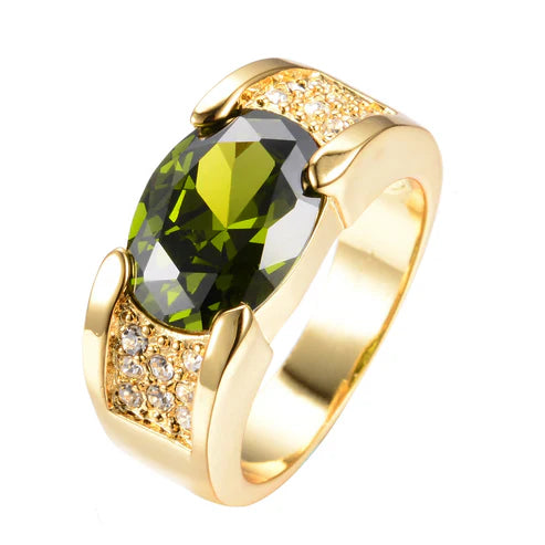 Elegant Peridot Gold Ring