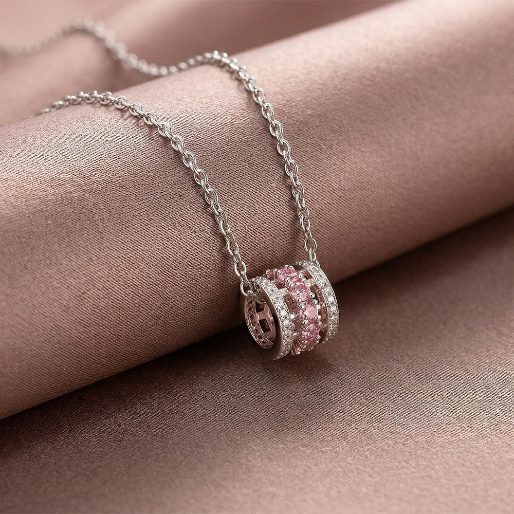 Elegant Pink Crystal Necklace