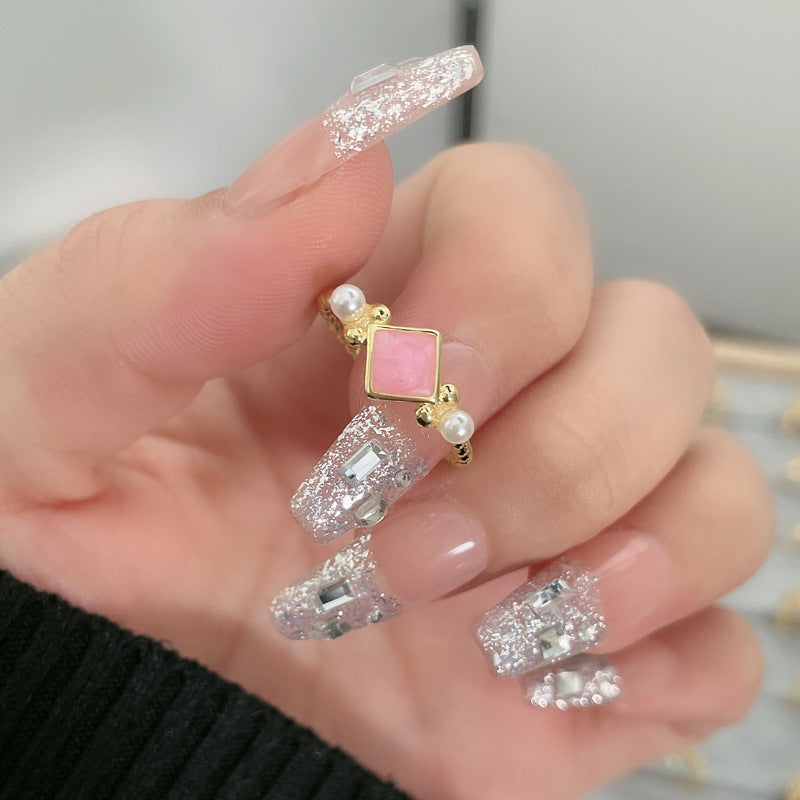 Elegant Pink Pearl Ring