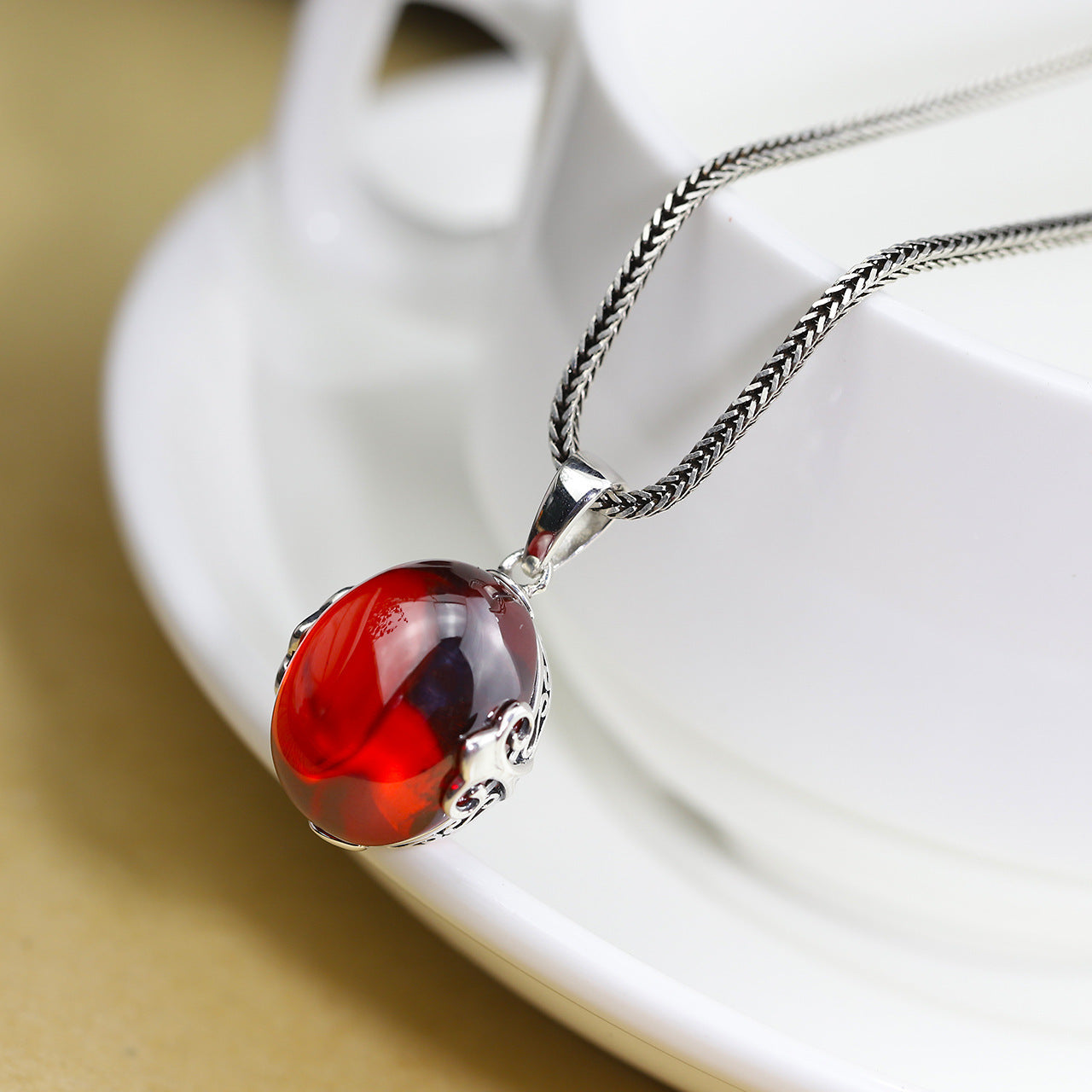 Elegant Red Garnet Necklace