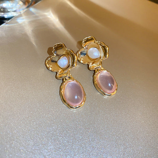 Elegant Rose Quartz Earrings