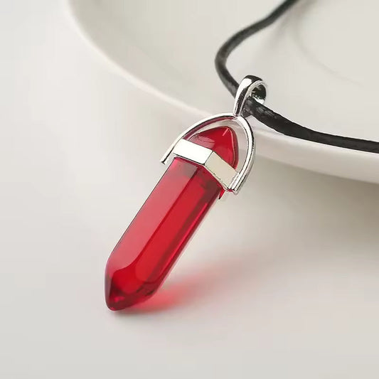 Elegant Ruby Crystal Necklace