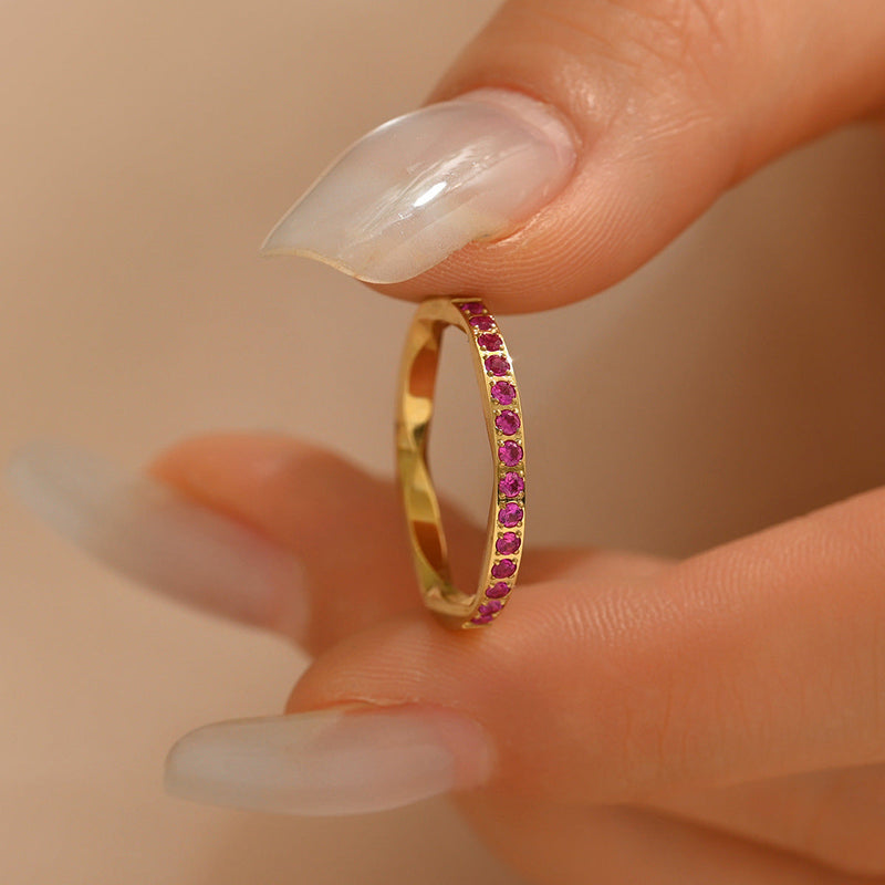 Elegant Ruby Gold Ring