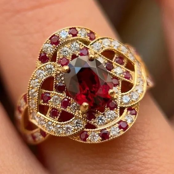 Elegant Ruby Statement Ring