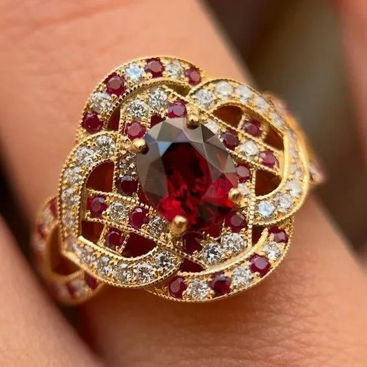 Elegant Ruby Statement Ring