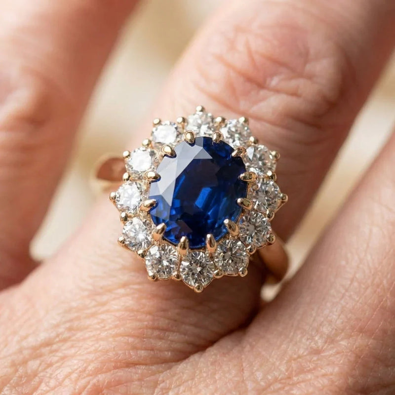 Elegant Sapphire Diamond Ring