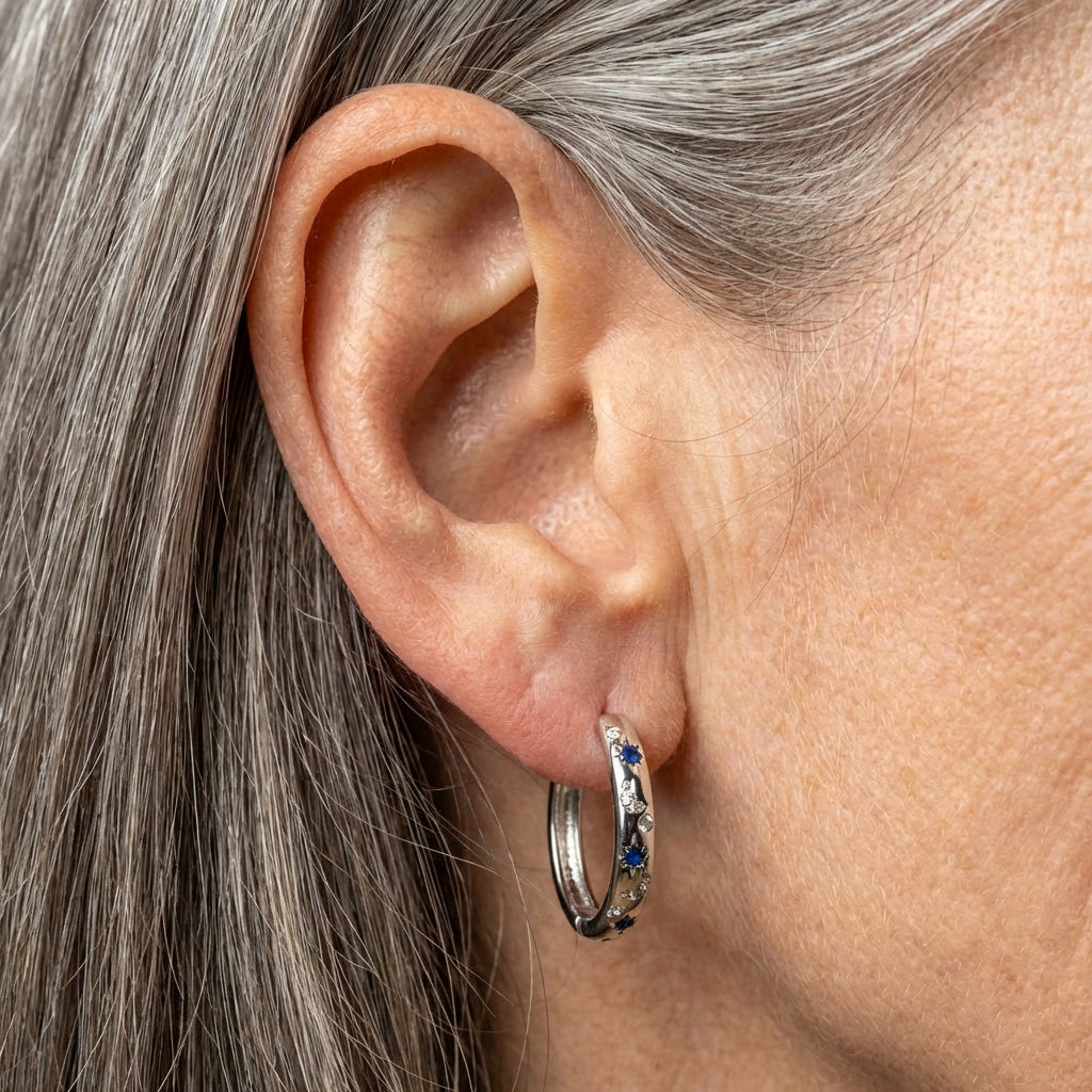 Sapphire Moon Earrings