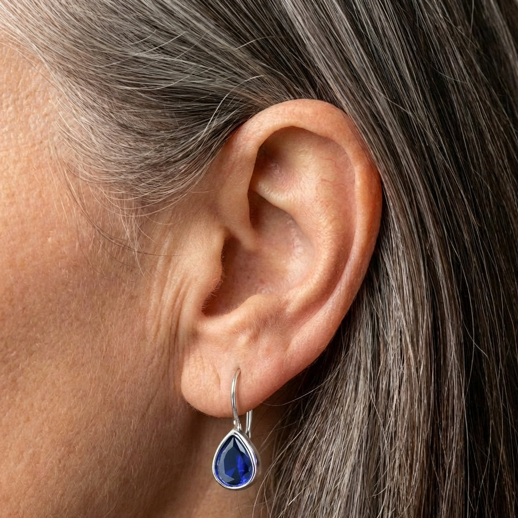 Sapphire Teardrop Earrings