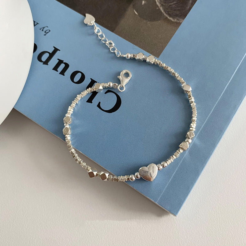 Elegant Silver Heart Bracelet