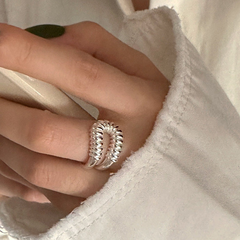 Elegant Silver Wing Ring