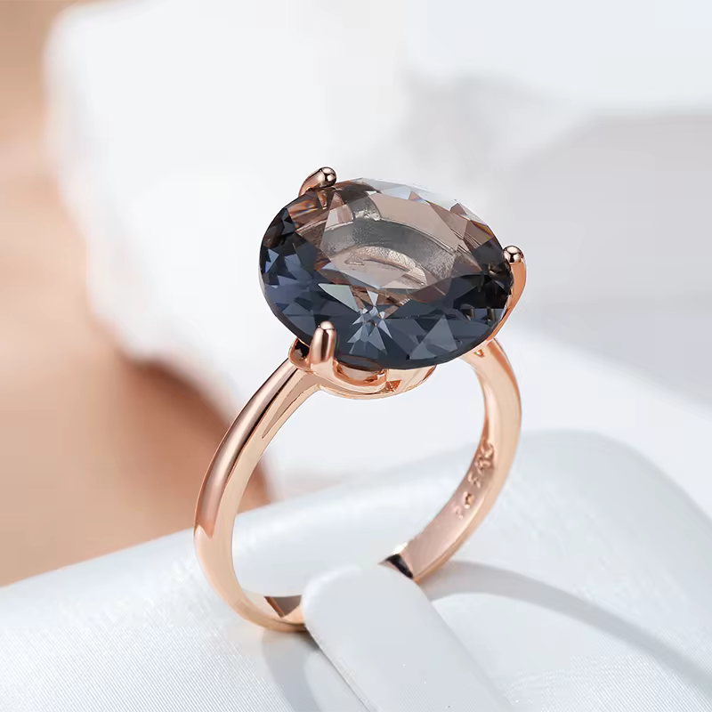 Elegant Smoky Quartz Ring