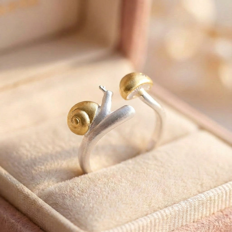 Elegant Snail Silver Ring