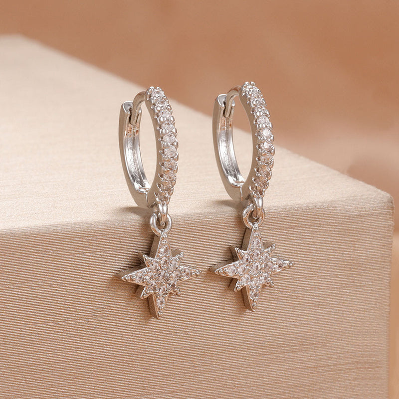 Elegant Star Drop Earrings