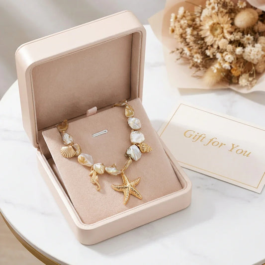 Elegant Starfish Pearl Bracelet