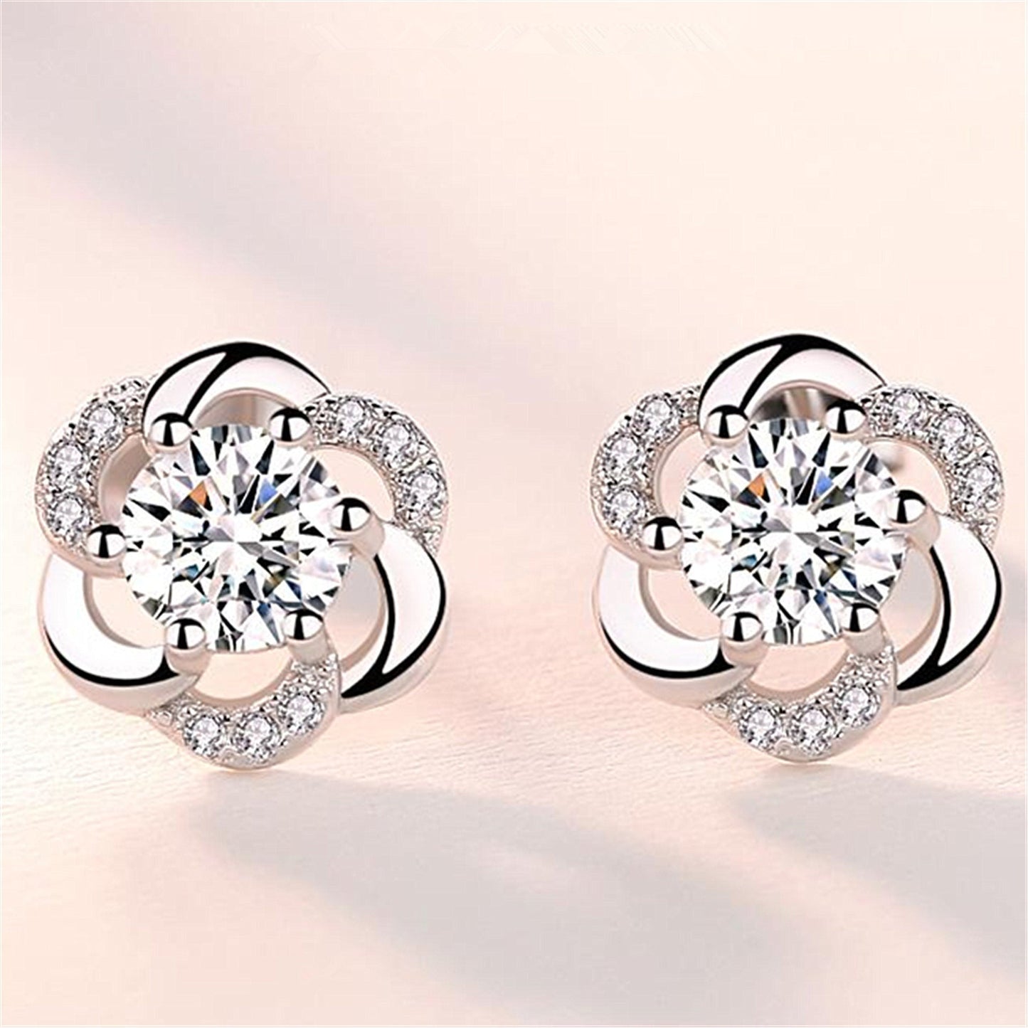 Elegant Swirl Petal Stud