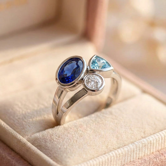 Elegant Three Stone Ring