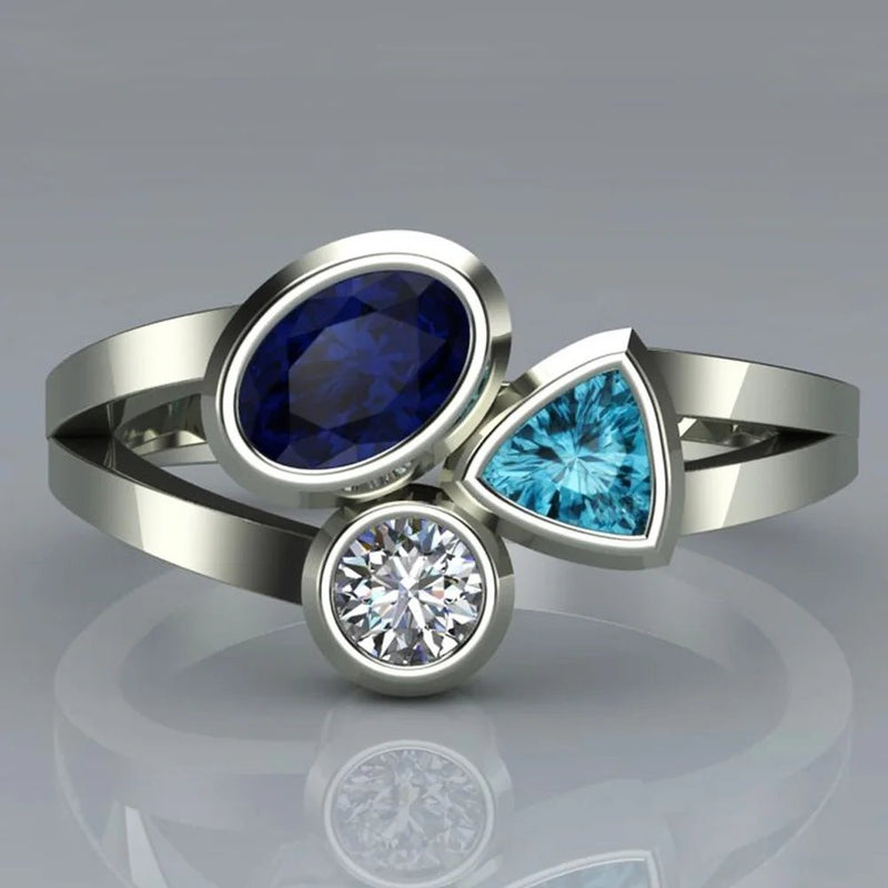 Elegant Three Stone Ring
