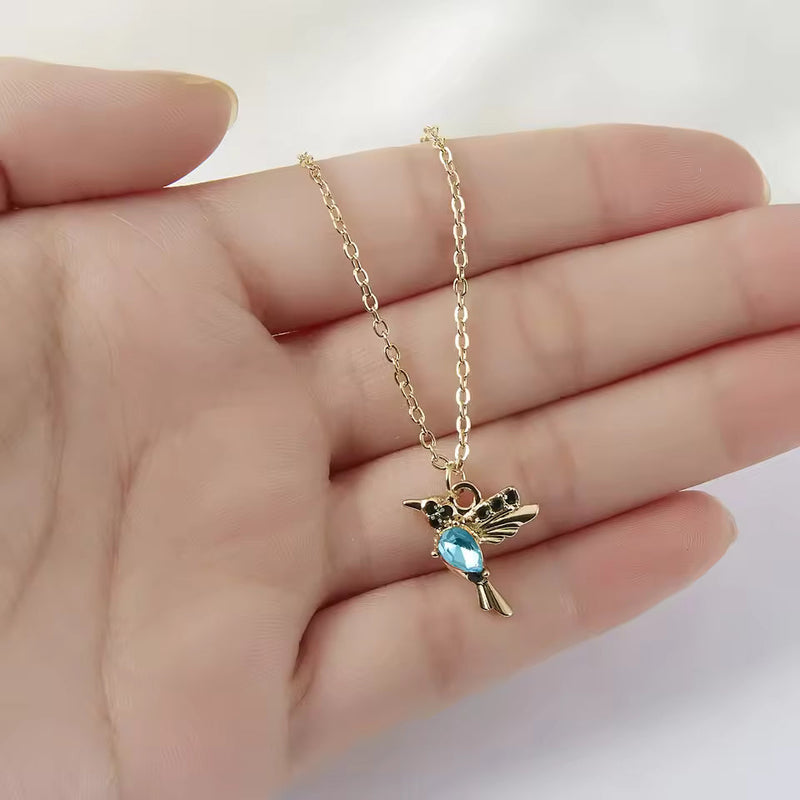 Elegant Topaz Bird Necklace