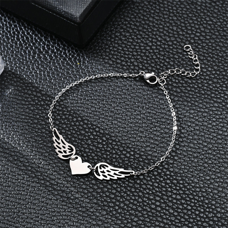 Elegant Winged Heart Bracelet