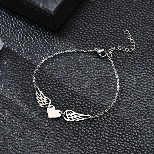 Elegant Winged Heart Bracelet