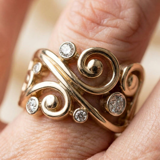 Zircon Swirl Ring