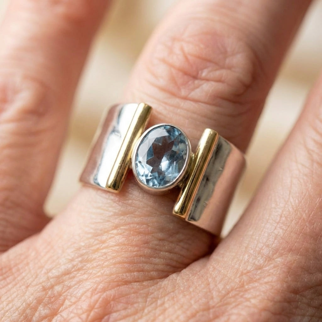 Zirconia Geometric Ring