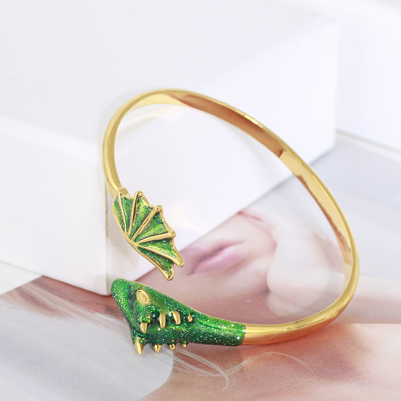 Emerald Crocodile Bracelet