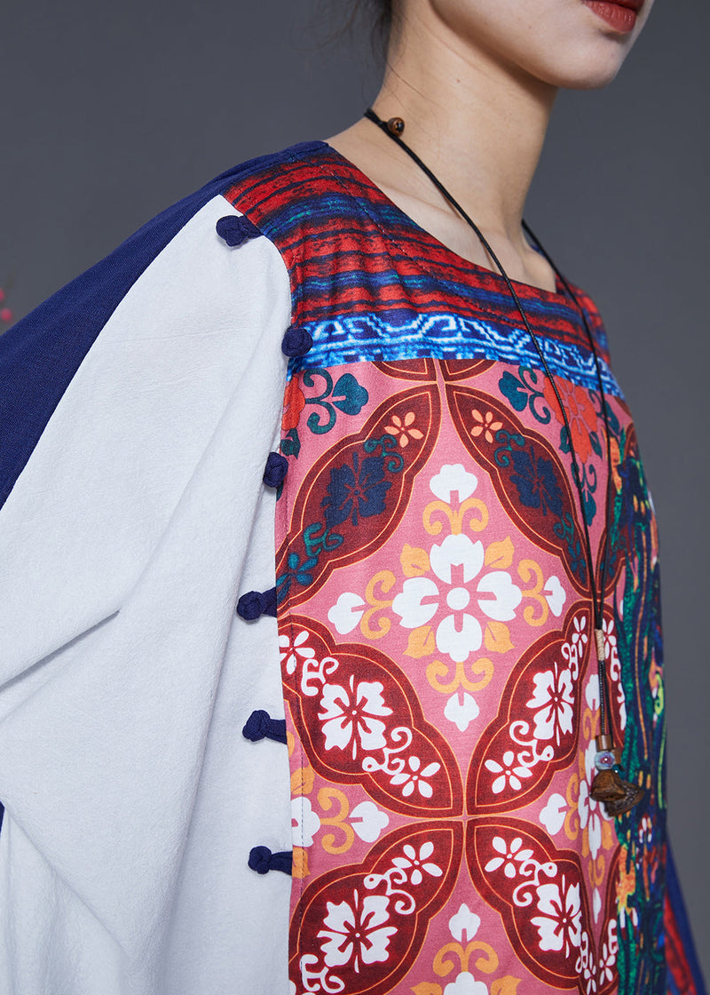 Style Original Design Patchwork Cotton Dresses Spring