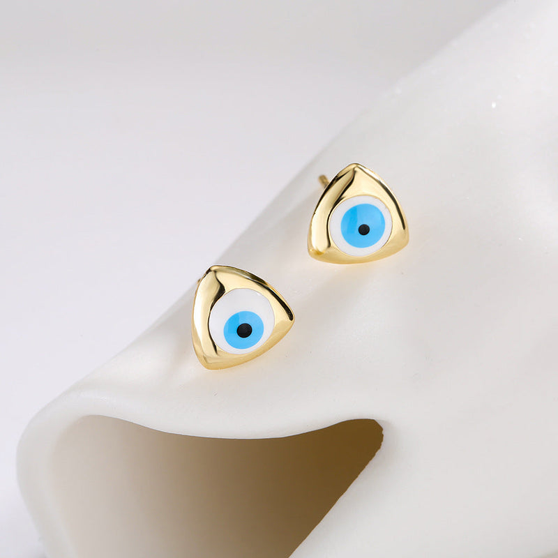Evil Eye Gold Earrings