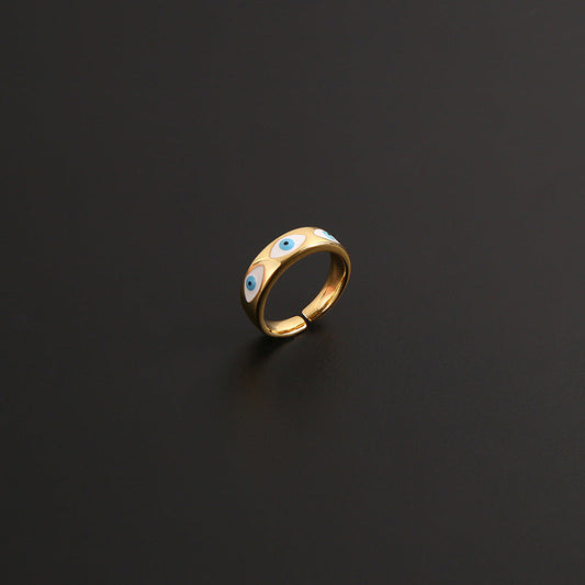 Evil Eye Gold Ring