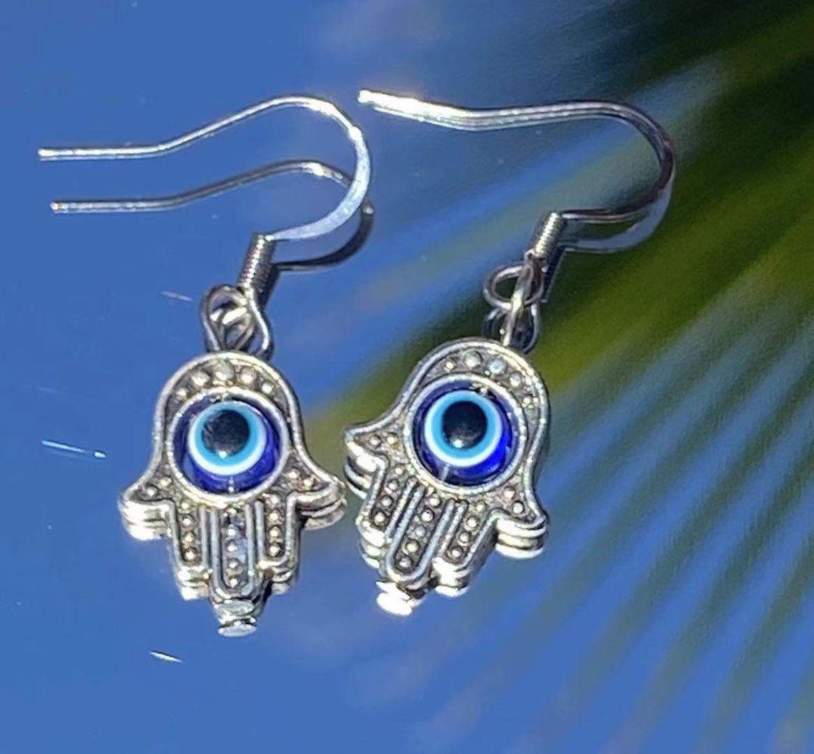 Evil Eye Hamsa Earrings