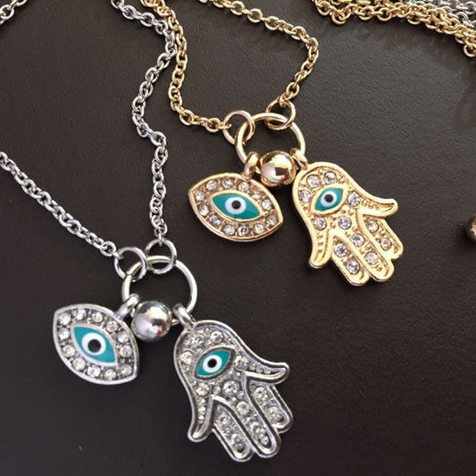 Evil Eye Hamsa Necklace