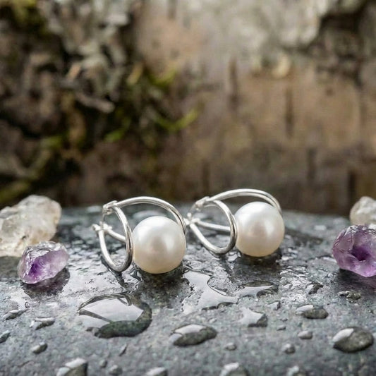 Exquisite Pearl Silver Earrings