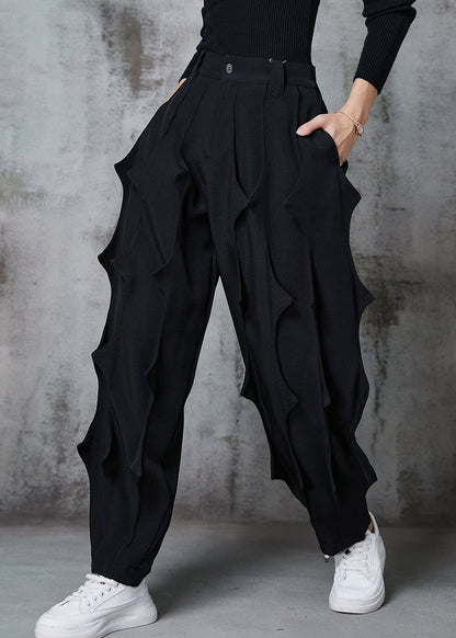Black Original Design Cotton Pants Spring