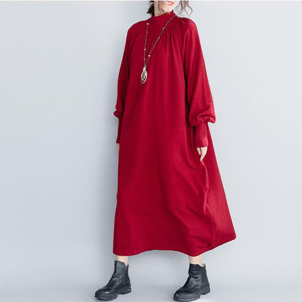 High Neck Knitted Maxi Dresses Clothes