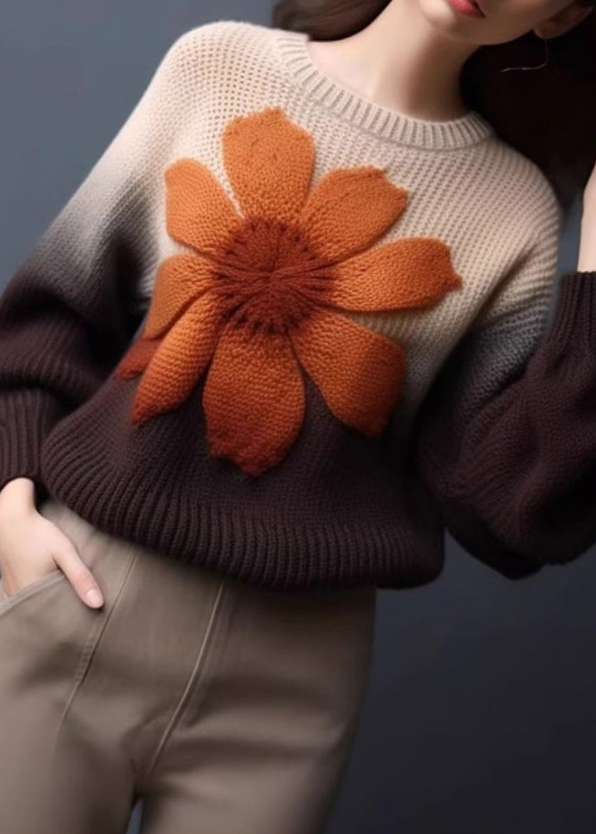 Gradient Color Cozy Knit Pullover Sweaters Spring