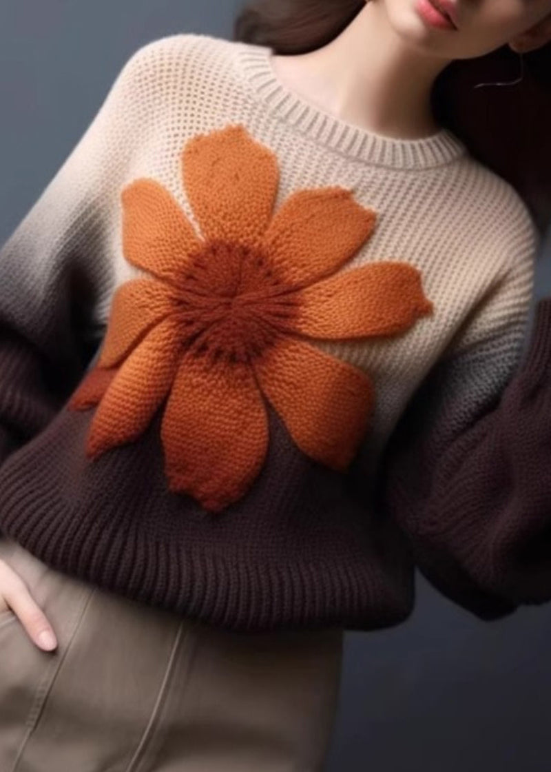 Gradient Color Cozy Knit Pullover Sweaters Spring