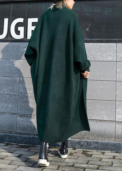 For Spring Knit Sweat Tops Fall Blackish Green Sweater Coat