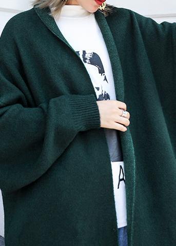 For Spring Knit Sweat Tops Fall Blackish Green Sweater Coat