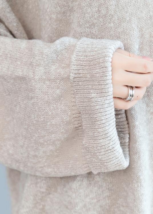 For Work Gray Knitted T Shirt V Neck Patchwork Knit Sweat Tops