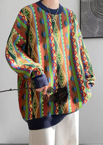French Navy O Neck Cozy Knit Sweater Fall