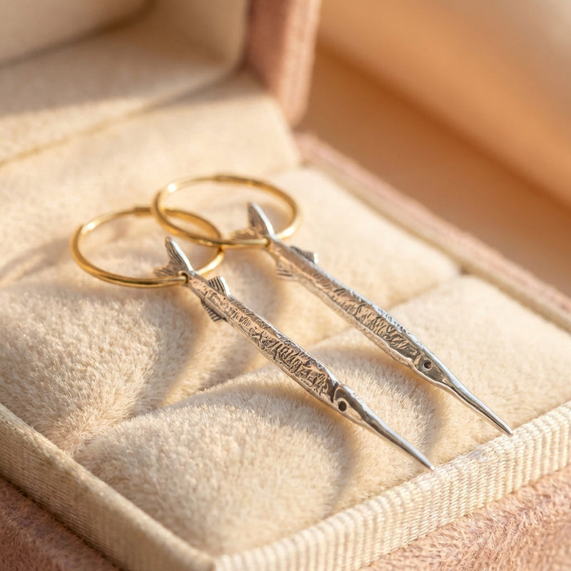 Vintage Fish Drop Earrings